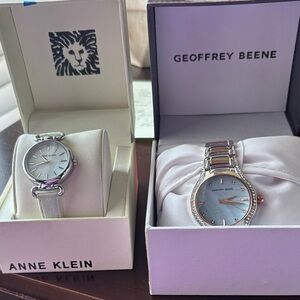 Bundle Anne Klein and Geoffrey Beene Silver Watches